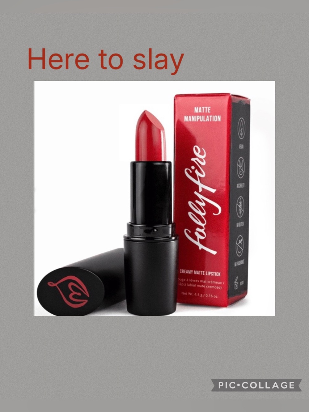 Fully Fire matte lipstick in color here to slay 💄💄💄